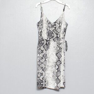 Sanctuary black and white reptile midi dress